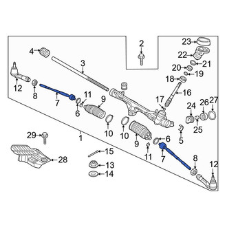 Kia OE - Left Outer Steering Tie Rod End