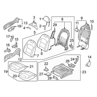 Kia OE - Seats & Tracks - Passenger Seat Components