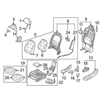 Kia OE - Seats & Tracks - Driver Seat Components