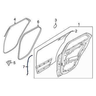 Kia OE - Rear Right Door Shell Seal