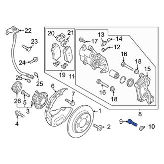 Kia OE - Disc Brake Caliper Anchor Plate Bolt
