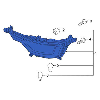 Kia OE - Rear Left Back Up Light Assembly