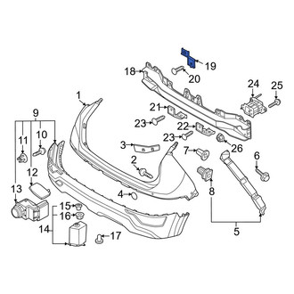 Kia OE - Rear Upper Bumper Impact Bar Bracket