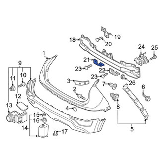 Kia OE - Rear Lower Center Bumper Impact Bar Bracket