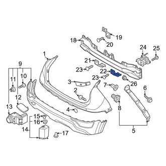 Kia OE - Rear Lower Outer Bumper Impact Bar Bracket