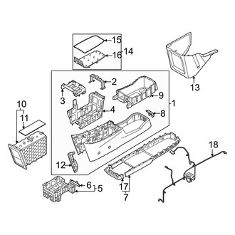 Kia OE - Center Console (Lower Components, W/O Sliding Tray), (Light / Light Long Range / Wind)