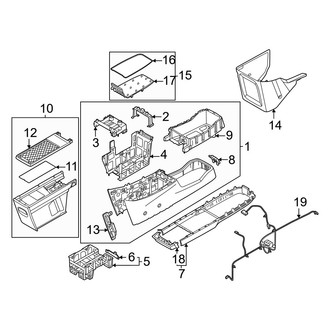 Kia OE - Center Console (Lower Components, With Sliding Tray), (GT-Line / Land)