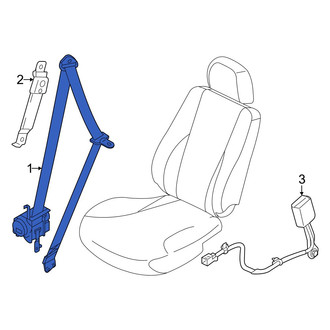Kia OE - Center Left Seat Belt Lap and Shoulder Belt