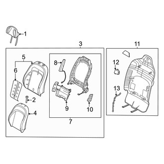 Kia OE - Seats & Tracks - Passenger Seat Components (Seat Back Components)