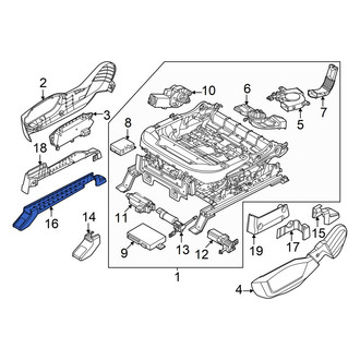Kia OE - Front Left Outer Seat Track Cover