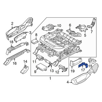 Kia OE - Front Left Outer Seat Track Cover