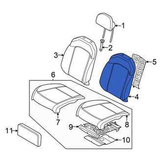 Kia OE - Front Left Seat Back Cushion