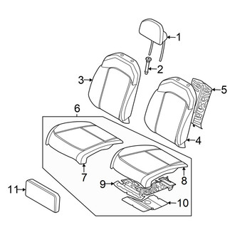 Kia OE - Seats & Tracks - Driver Seat Components (Covers & Pads)