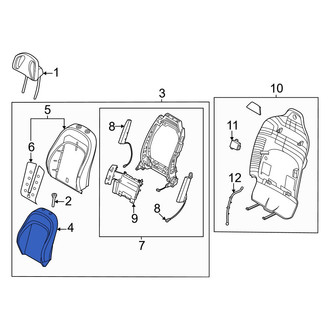 Kia OE - Center Left Seat Back Cushion Cover