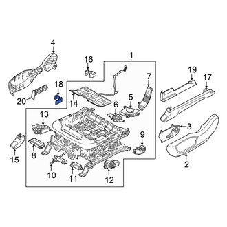 Kia OE - Front Left Rearward Seat Track Cover