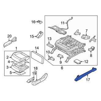 Kia OE - Front Left Outer Seat Track Cover