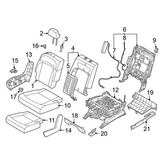 Kia OE - Seats & Tracks - Second Row Seats (40% Side, W/O Captain Chairs), (Light / Wind)