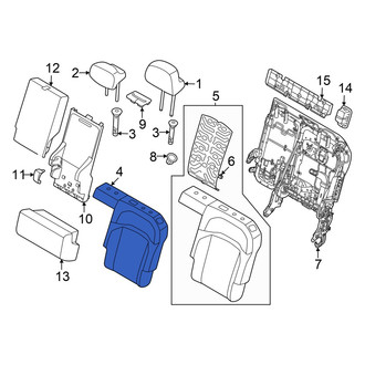 Kia OE - Center Left Seat Back Cushion Cover