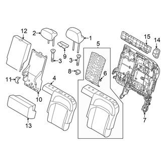 Kia OE - Seats & Tracks - Second Row Seats (60% Side, Seat Back, without Captain Chairs)