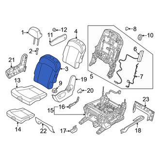Kia OE - Center Left Seat Back Cushion Cover