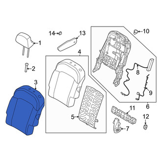 Kia OE - Center Left Seat Back Cushion Cover