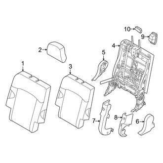 Kia OE - Seats & Tracks - Third Row Seats (Passenger Side, Seat Back, Components)