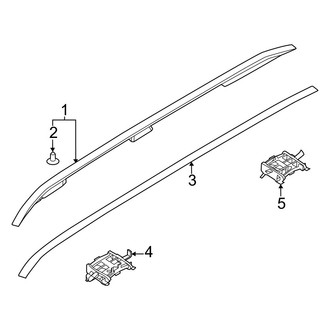 Kia OE - Roof - Exterior Trim (With Rear Sunroof, with Sunroof, Roof Rack, without Low Profile), (GT-Line)