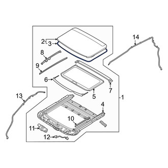 Kia OE - Front Sunroof Seal