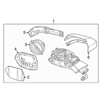 Kia OE - Front Door - Outside Mirrors (W/O Surround View), (Light / Light Long Range / Wind)