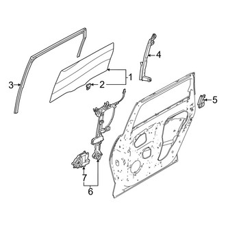 Kia OE - Rear Door - Glass & Hardware