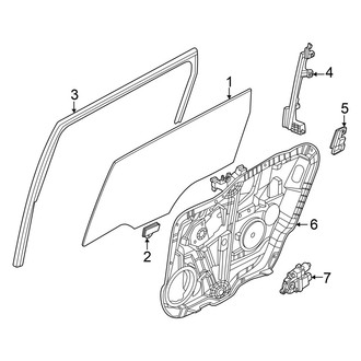 Kia OE - Rear Door - Glass & Hardware