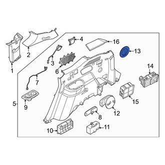 Kia OE - Rear Right Forward Interior Quarter Panel Trim Panel Access Cover