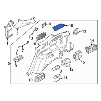 Kia OE - Rear Right Interior Quarter Panel Trim Panel Insert