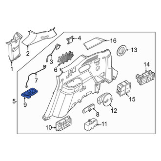 Kia OE - Rear Right Interior Quarter Panel Cup Holder