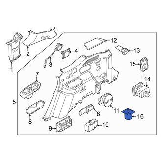 Kia OE - Rear Left Interior Quarter Panel Trim Panel Storage Compartment