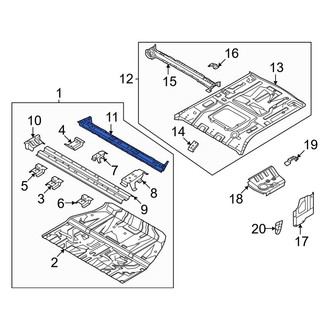 Kia OE - Rear Center Floor Pan Crossmember