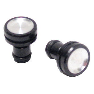 King Racing® - Black Bleeder Plugs With Silver Center