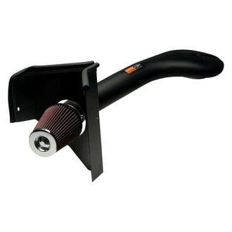 K&N® - 57 Series FIPK Generation II High-Density Polyethylene Black Cold Air Intake System with Red Filter and Intake Pipe and Heat Shield