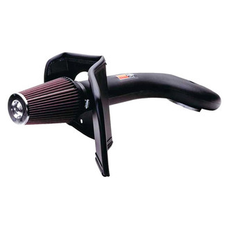 K&N® - 57 Series FIPK Generation II High-Density Polyethylene Black Cold Air Intake System with Red Filter and Intake Pipe and Heat Shield