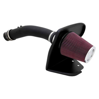 K&N® - 57 Series FIPK Generation II High-Density Polyethylene Black Cold Air Intake System with Red Filter and Intake Pipe and Heat Shield