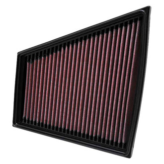 K&N® - 33 Series Unique Red Air Filter (8.375" L x 8.188" W x 1.188" H)