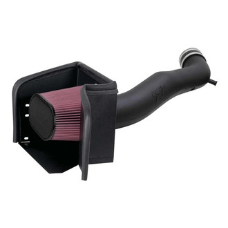 K&N® - 57 Series FIPK Generation II High-Density Polyethylene Black Cold Air Intake System with Red Filter and Intake Pipe and Heat Shield