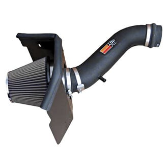K&N® - 57 Series FIPK Generation II High-Density Polyethylene Black Cold Air Intake System with Red Filter and Intake Pipe and Heat Shield