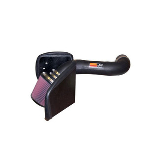 K&N® - 57 Series FIPK Generation II High-Density Polyethylene Black Cold Air Intake System with Red Filter and Intake Pipe and Heat Shield