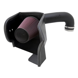 K&N® - 57 Series FIPK Generation II High-Density Polyethylene Black Cold Air Intake System with Red Filter and Intake Pipe and Heat Shield