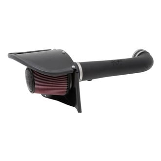 K&N® - 57 Series FIPK Generation II High-Density Polyethylene Black Cold Air Intake System with Red Filter and Intake Pipe