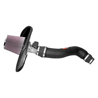 K&N® - 57 Series FIPK Generation II High-Density Polyethylene Black Cold Air Intake System with Red Filter and Intake Pipe