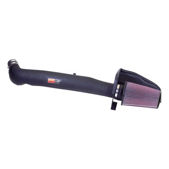 K&N® - 57 Series FIPK Generation II High-Density Polyethylene Black Cold Air Intake System with Red Filter and Intake Pipe and Heat Shield