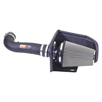 K&N® - 57 Series FIPK Generation II High-Density Polyethylene Black Cold Air Intake System with Red Filter and Intake Pipe and Heat Shield