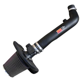 K&N® - 57 Series FIPK Generation II High-Density Polyethylene Black Cold Air Intake System with Red Filter and Intake Pipe